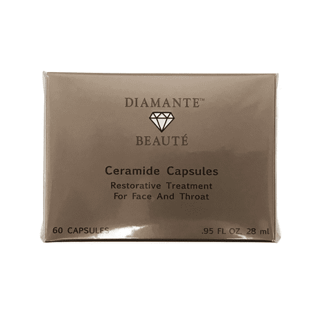 Diamante Beaute Ceramide Restorative Caps for Face and Throat, 60 caps