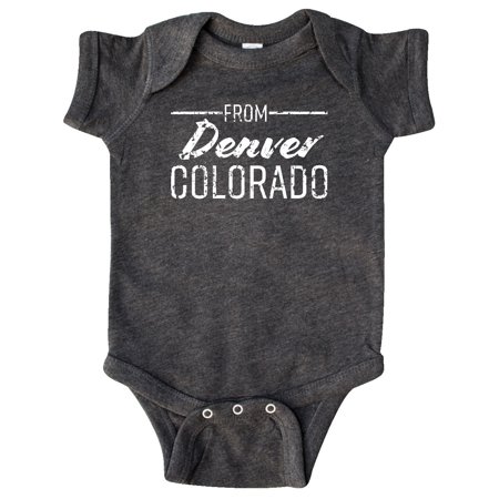 

Inktastic From Denver Colorado in White Distressed Text Gift Baby Boy or Baby Girl Bodysuit