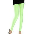 thumbnail image 2 of Fesfesfes Women Leggings Elastic Cropped Trousers Slimming Candy Color Fluorescent Leggings On Sale, 2 of 3