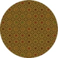 thumbnail image 1 of Ahgly Company Machine Washable Indoor Round Transitional Red Brown Area Rugs, 4' Round, 1 of 7