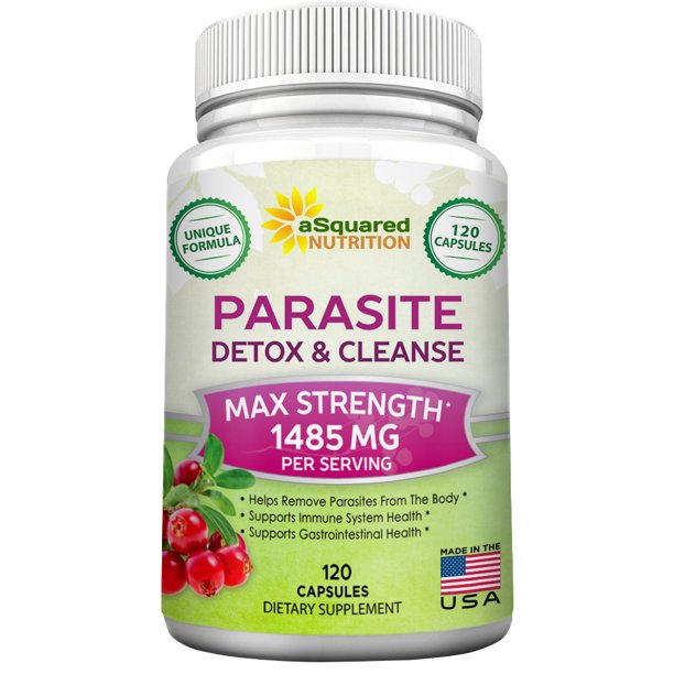 aSquared Nutrition Parasite Cleanse Supplement 120 Capsules Natural