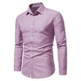 thumbnail image 2 of Utoimkio Men's Linen Work Shirts Casual Lightweight Long Sleeve Button Down Business Shirts Spring Fall Formal Shirt Tops for Men, 2 of 9