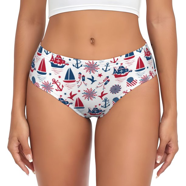 Balery Happy Columbus Day Ropa Interior de Algodón para Mujer con Dibujo – Braguitas Cómodas y Elásticas, Estilo Clásico-Small