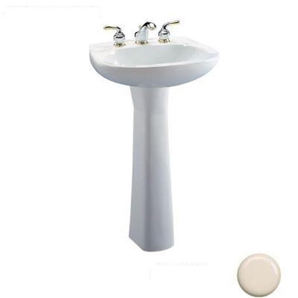 Creative Specialties Yb5203CH Marathon Grande Pedestal Lavatory- Bone, Polished Chrome