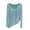 Green, variant on MOJOGO Women's U Neck Tops Loose Long Sleeve Cover Ups Long Sleeve T-Shirt with Asymmetric Hem Soft Spring Summer Top Yellow Free Size