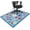 Boho Blue Floral, variant on Boho Floral Office Chair Mat ,36"x48" for Hardwood & Tile Floor Rolling Chair Non Slip Backing(Green)