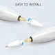 thumbnail image 5 of Paiholy Paquete de 6 puntas de lápiz mejoradas para Apple Pencil Sin desgaste Punta fina Control preciso Puntas de repuesto compatibles con Apple Pencil de 1.ª generación y 2.ª generación/iPad Pro Pen, 5 of 5