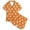 p-67Orange232, variant on CAIVO 2 Piece Pajama Sets Rainbow Pattern Kids Boys And Girls Short Sleeve Lapel Button Down Shirts Tops With Shorts Sleepwear Pjs