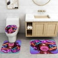 thumbnail image 5 of 4PCS African American Black Girl Shower Curtain Sets with Rugs, Waterproof Fabric Shower Curtain, Fantasy Galaxy Purple Butterfly Positive Inspirational Quotes Afro Black Woman Bathroom Decor, 5 of 7