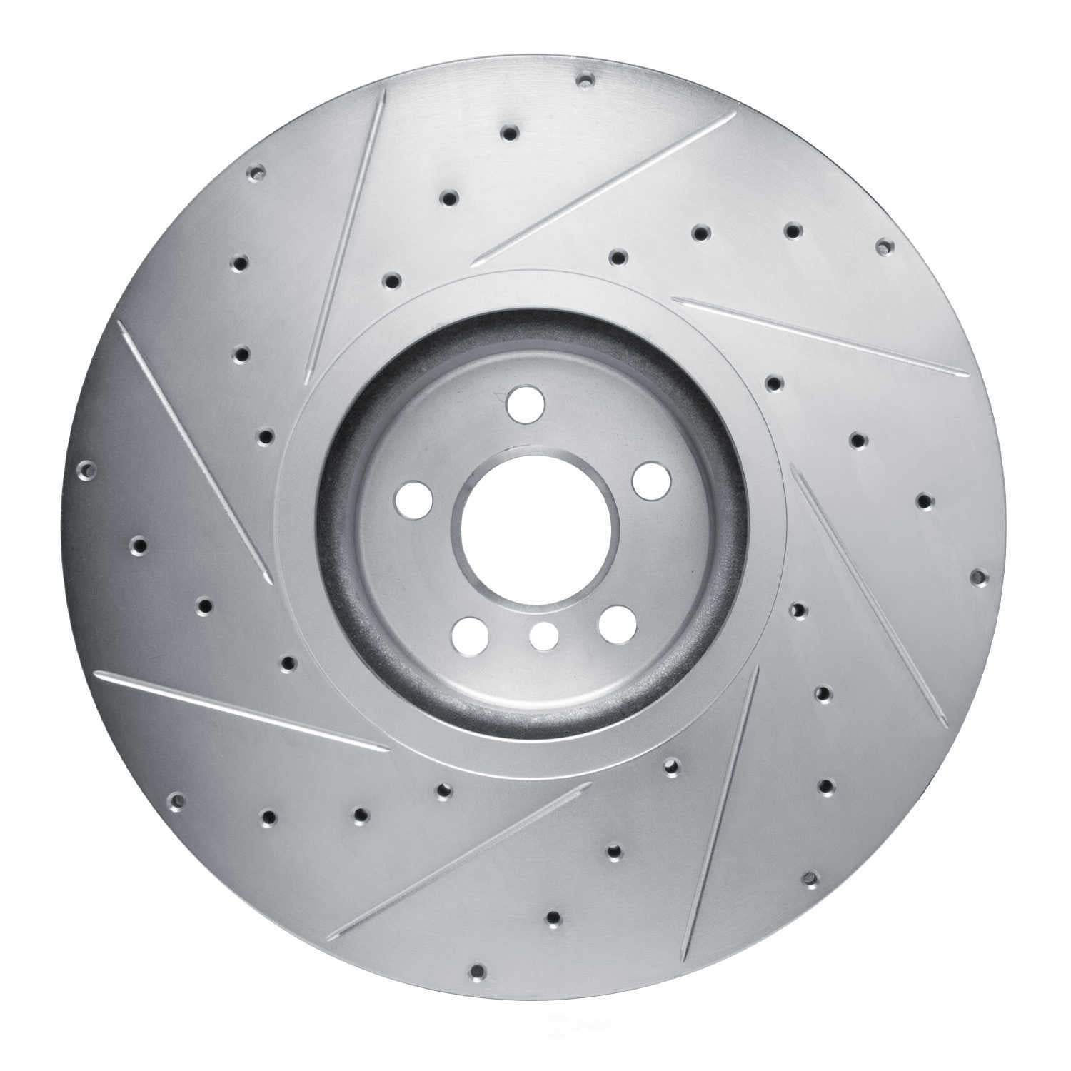 Dynamic Friction Company 631-31165D DFC Brake Rotor - Drilled And Slotted - Silver