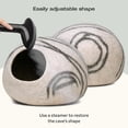 thumbnail image 5 of MEOWFIA Cama Cueva para Gatos de Fieltro Premium (Mediana) - Cama Hecha a Mano 100% Lana Merino para Gatos y Gatitos (Gris Claro/Mediana), 5 of 5
