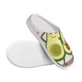 thumbnail image 3 of Fotbe Avocado Lovers Wearing Umbrella Pattern Women's Fuzzy Curly Fur Memory Foam Loafer Slippers Indoor Outdoor Slippers Winter Home Shoes-44/45, 3 of 7