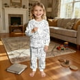 thumbnail image 4 of Childrens Set,Casual Printed Color Long Sleeve Diy Hand Drawing 2 Piece Elastic Waist, 4 of 8
