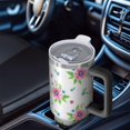 thumbnail image 6 of 40oz Pioneer Flower Floral Print Pattern Insulated Tumbler with Handle, BPA-Free Leak Proof Lid and Straws, Double Wall Vacuum, Hot 12h/Cold 34h, 6 of 6