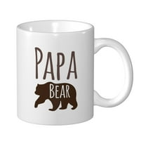 Waldeal Papa Bear Coffee Mug for Dad, Father, Grandpa, Husband, Unique Gifts for Grandfather, Grandad, Pop Gifts from for Father's Day, Christmas, Birthday Presents, White Fine Bone Ceramic 11 oz