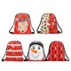 thumbnail image 2 of 5 Pcs Drawstring Gift Bags School Bag Bookbag Draw String Pack Santa Stocking Gift Sack Holiday Bags, 2 of 4