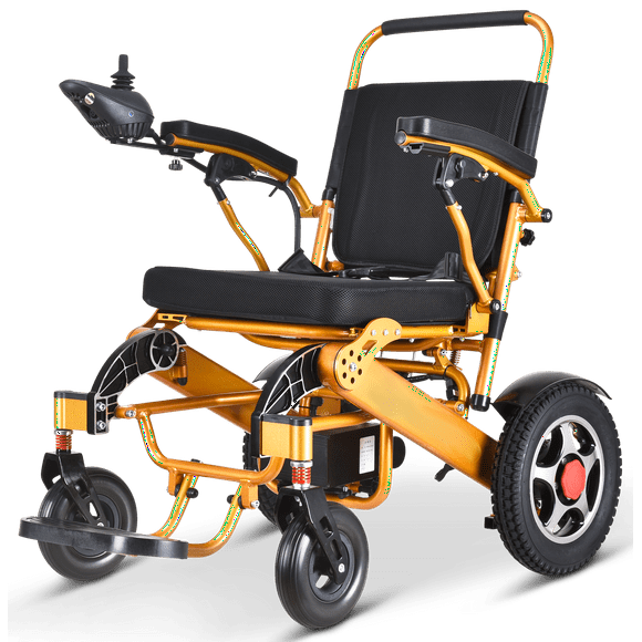 Fold and Travel Ultra Lightweight 43 lbs Total Weight Portable Electric Wheelchair, Medical Mobility Aid Power Wheel chair