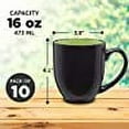 thumbnail image 5 of Bistro Coffee Mugs 16 oz. Set of 10, Bulk Pack - Great for Tea, Cocoa, Diner, Travel mugs - Lime Green, 5 of 5