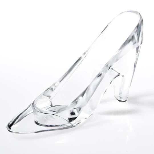24 Fillable Cinderella Slipper Wedding Favor Holders Plastic Shoes - White