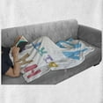 thumbnail image 6 of 100th Birthday Soft Flannel Fleece Throw Blanket, Very Old Grandparents Birthday Worn Abstract and Vintage Wish Party Image, Cozy Plush for Indoor and Outdoor Use, 60" x 80", Multicolor, by Ambesonne, 6 of 6