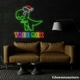 thumbnail image 3 of Glowneon Tree Rex Dinosaur Christmas Neon Sign, Dinosaur Santa Hat Led Sign, Dinosaur Lover Gift, 3 of 5