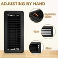 thumbnail image 4 of 4x10 Inch Floor Vent Covers, Floor Registers Metal Walkable Air Vent Covers Easy Adjustable Air Supply Lever, Black 4 Pcs, 4 of 7