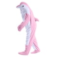 thumbnail image 2 of Maqroz Adult Animal Dolphin Onesie Pajamas Unisex Fleece Halloween Costume Long Sleeve Sleepwear Cosplay Jumpsuit Homewear Winter Warm Party Outfit, 2 of 7