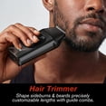 thumbnail image 4 of Electric Foil Shavers for Men: 2-in-1 Beard Trimmer for Men, Facial Razor USB-C Rechargeable, Foil Lithium Titanium Foil Shaver Mens Shaving Kit, IPX7 Waterproof, Cordless, USB Charge Dock,Black, 4 of 8