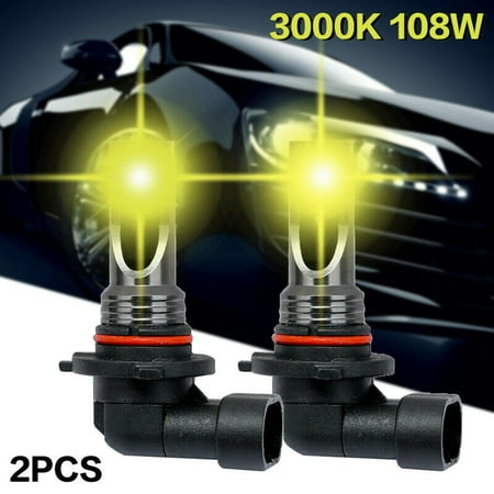 

2x 9006 HB4 108W LED Fog Light Bulb 3000K Golden Yellow Fog Lamp 20000LM Super