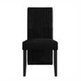 thumbnail image 5 of Castle Place Corduroy Contemporary Wooden Dining Chairs, Black, Set of 2, 5 of 11