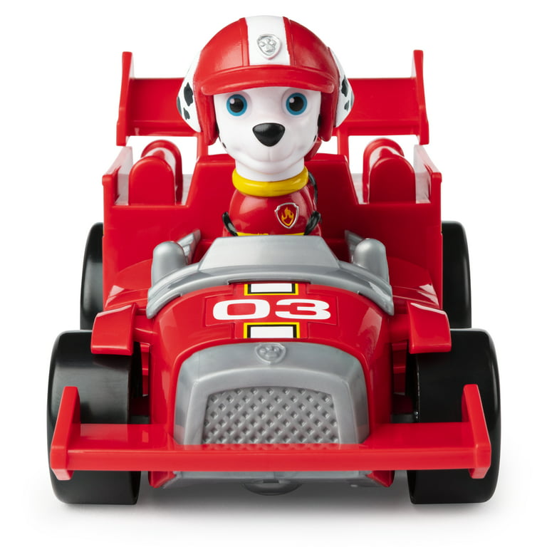 PAW Patrol, Ready, Race, Rescue Marshall’s Race & Go Deluxe Vehicle with  Sounds, for Kids Aged 3 and Up