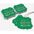 thumbnail image 5 of Inkdotpot Hang Tags Hugs & Kisses From The Wedding Favor Bracket Shape Gift Tags Real Rose Gold Foil Bonbonniere Tag Pack Of 100, 5 of 7