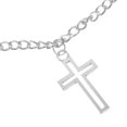 thumbnail image 2 of MasteelfCA 1PC Punk Tassel Chain Delicate Body Chain Personality Cross Leaves Body Chain Geometric Pants Chain for Friends (Silver), 2 of 8