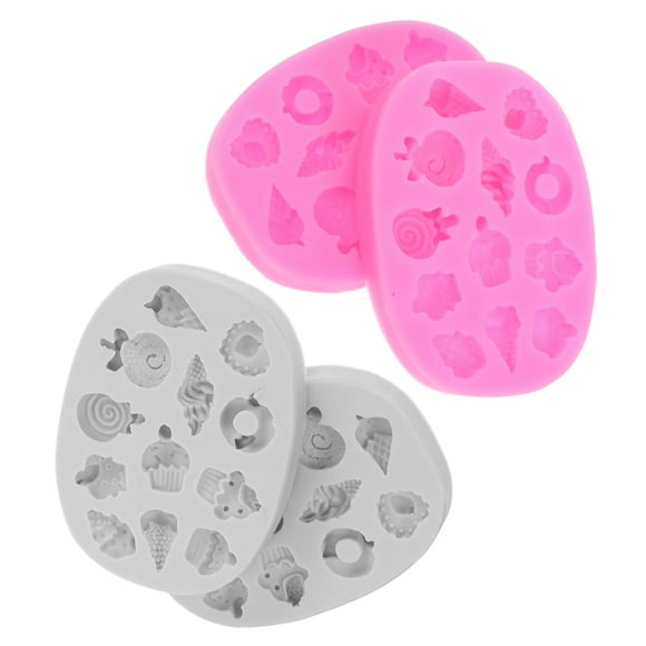 Luxshiny Ensemble de Moules à Crème Glacée en Silicone Flexibles 4 Pcs pour Créations Réutilisables de Cake Pops et Fondant Chocolat
