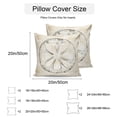 thumbnail image 2 of Sand Dollar Coastal Outdoor Pillow Covers 20x20 Inch Throw Pillow Covers Set of 2 Waterproof Decorative Pillow Cases Summer Beach Beige Sea Cushion Covers for Patio Furniture Garden Couch Sofa, 2 of 8