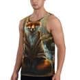 thumbnail image 2 of Salouo Streamside Meditating Fox for Men's Tank Tops,Sleeveless Muscle Shirts for Men Quick Dry Workout Tank Top Gym Muscle Tee Fitness Bodybuilding Sleeveless T Shirt-X-Large, 2 of 7