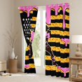 thumbnail image 3 of Erosebridal Teens Baseball Gamer Ice Cream Drip Black Out Curtains,USA Flag Waffle Curtains Pack of 2 (42x63 Each) for Kids Boys Girls,Super Cozy Room Decor, 3 of 6