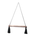 thumbnail image 3 of Estante flotante de madera para decoración de pared, cuerda tejida, decoración Bohemia para dormitorio, baño, pared interior, un solo nivel, versátil, perfecl Estante para colgar en la pared, 3 of 8