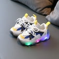 thumbnail image 2 of Otqutp Baby Toddler Boys Girls LED Light Sneakers Walking Shoes 1 to 6 Years Old Kids Mesh Luminous Sport Running Shoes, 2 of 8