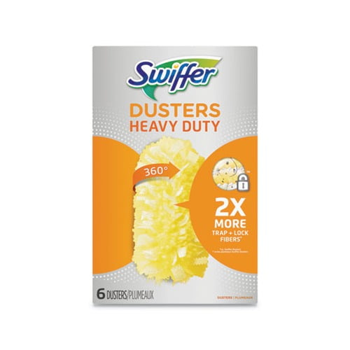 Heavy Duty Dusters Refill Dust Lock Fiber, Yellow, 6/Box