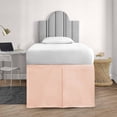 thumbnail image 2 of CCNY Dorm Room Bed Skirt Pleated Pattern 100% Microfiber Peach Twin XL 30" Drop Length Dorm Bed Skirts, 2 of 6