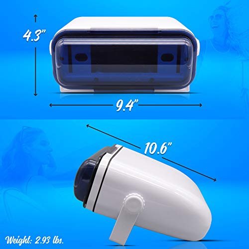 Cubierta Duradera Universal para Estéreo Marino - Escudo Protector de Radio para Barco Resistente al Agua con Puerta abatible y Junta de Neopreno - Compatible con Estéreos de Doble Eje y Estilo DIN -