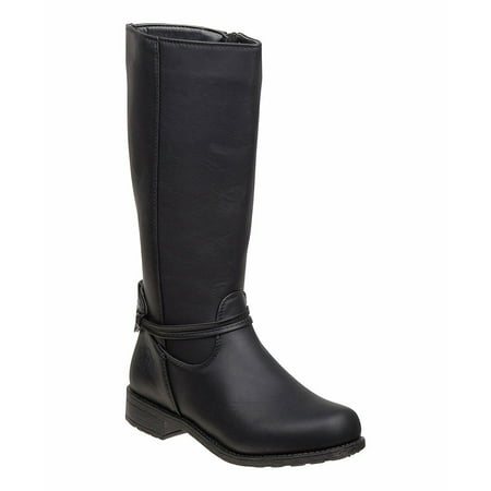 Beverly Hills Polo Club Big Kids Girl Black Cross-Strap Boot US 1