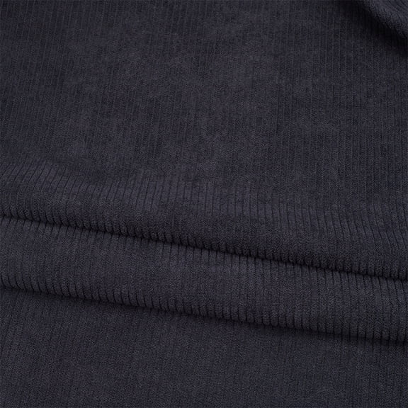 61x39 Inch Corduroy Fabric Solid Plain Thick Polyester Sewing Material Soft Quilting Upholstery Fabric DIY Black