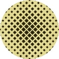 thumbnail image 1 of Ahgly Company Indoor Round Patterned Mustard Yellow Area Rugs, 5' Round, 1 of 6