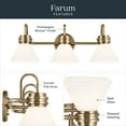 thumbnail image 3 of 55155CPZ Kichler Lighting Farum - 3 Light Bath Vanity-9.5 Inches Tall and 26 Inches Wide-Champagne Bronze Finish, 3 of 10