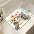thumbnail image 7 of Ryvnso Turtle Flower Tropical Dish Drying Mat for Kitchen Countertop 18x24 Large Dish Pad Drainer Rack Dish Sink Mats, 7 of 7