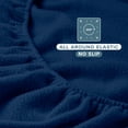 thumbnail image 5 of Bare Home Cozy Fleece Fitted Sheet - Extra Plush Polar Fleece - Deep Pocket Bed Sheet - Queen, Dark Blue, 5 of 6