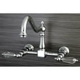 thumbnail image 2 of Kingston Brass Wall Mount Kitchen Faucets With Matte Black Finish KS1240WLL, 2 of 5