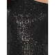 thumbnail image 5 of INSPIRE CHIC Vestido de cóctel de lentejuelas para mujer, maxi de un solo hombro, vestido de sirena para prom, noche y boda, 2XL negro, 5 of 6